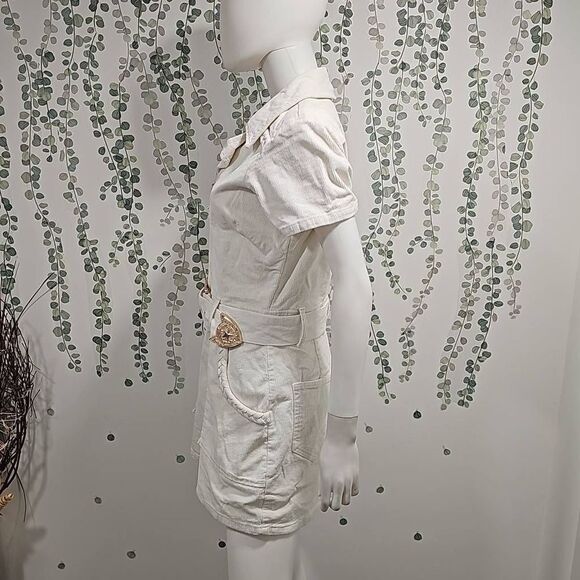 Show Me Your MuMu Outlaw Dress Ivory Corduroy - Picture 8 of 11
